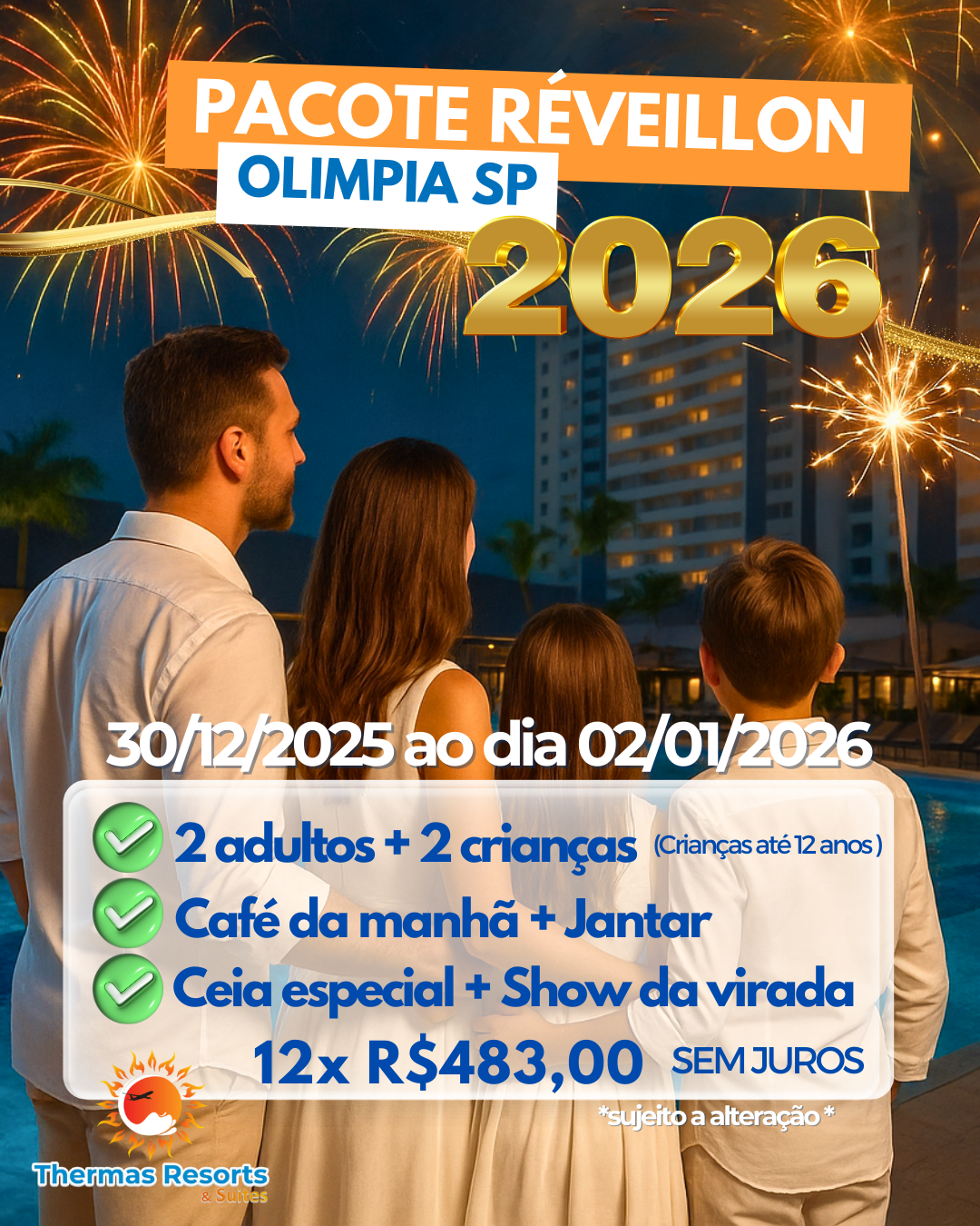 Últimas vagas para o Reveillon